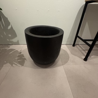 Palmboompot, zwart